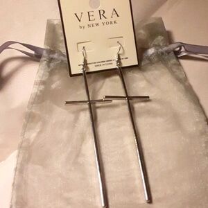 Cross.  Vera, New York. Cross earrings